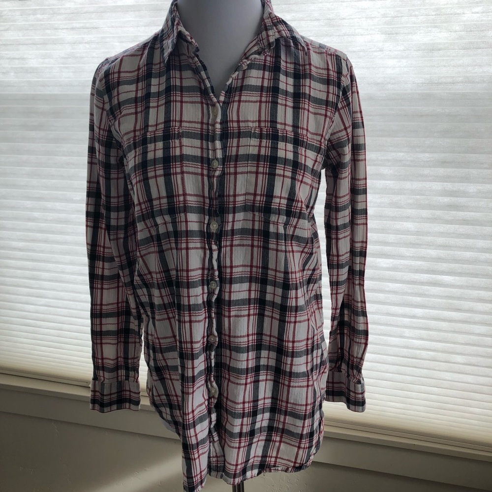 Joe Fresh Fitted Plaid Button Down